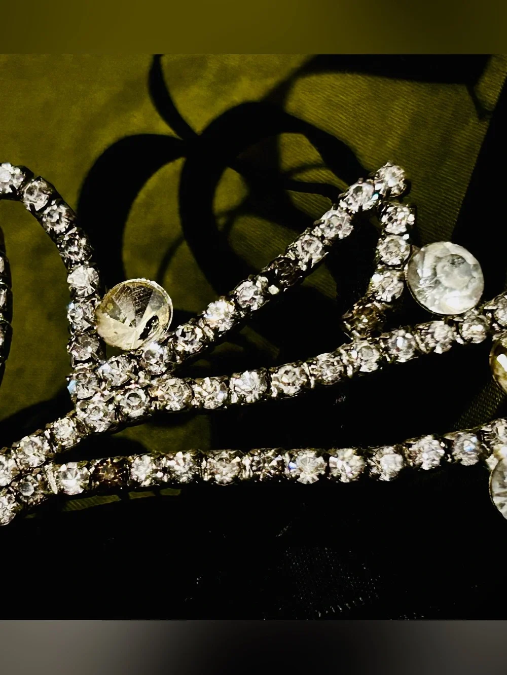 Vintage Crystal Rhinestone Mask, Halloween, Mardi Gras, Masquerade Ball, Theater